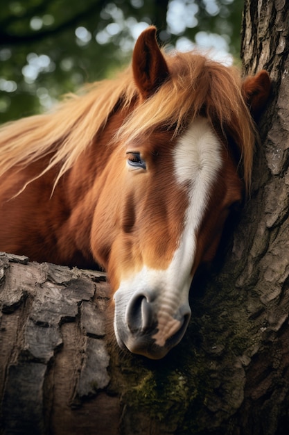 Imagen de caballos generada por Ai