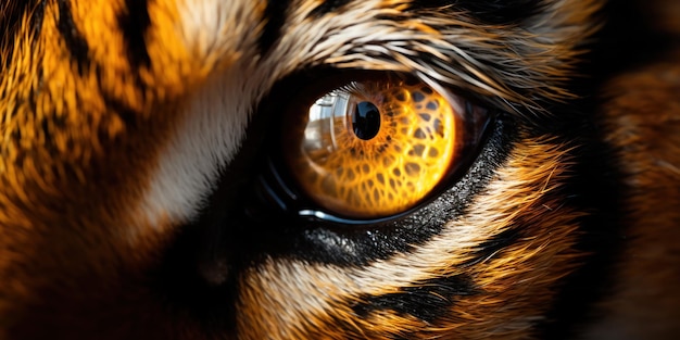 Foto gratuita imagen detallada del ojo de un tigre