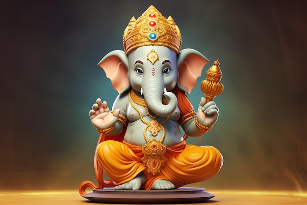 Foto gratuita imagen fotorrealista en 3d de ganesha