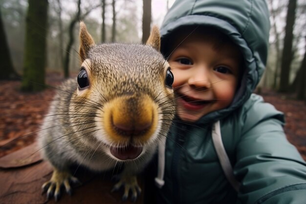 Imagen graciosa con un animal