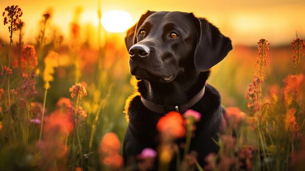 Imagen de perro Labrador Retriever generada por Ai