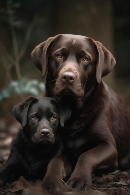 Imagen de perro Labrador Retriever generada por Ai