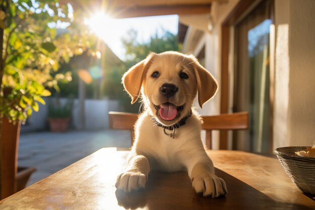 Imagen de perro labrador retriever generada por Ai