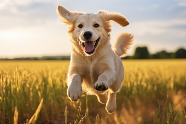 Foto gratuita imagen de perro labrador retriever generada por ai