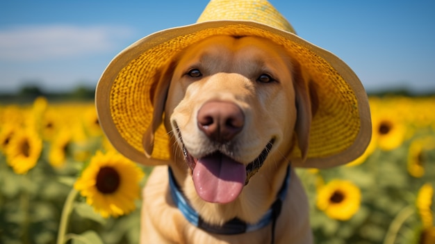 Foto gratuita imagen de perro labrador retriever generada por ai