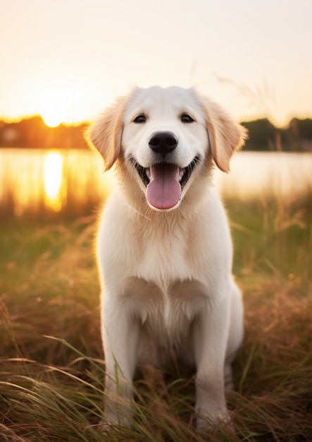 Imagen de perro Labrador Retriever generada por Ai