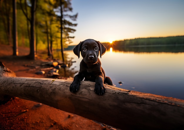 Imagen de perro Labrador Retriever generada por Ai