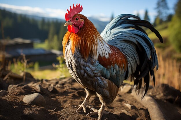 Imagen de pollo generada por Ai