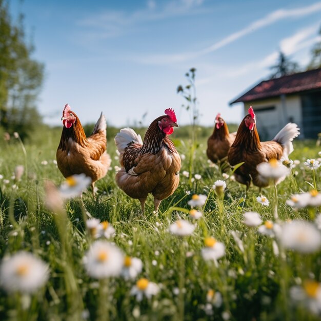 Imagen de pollo generada por Ai