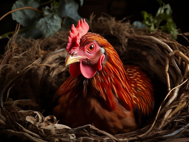 Imagen de pollo generada por Ai