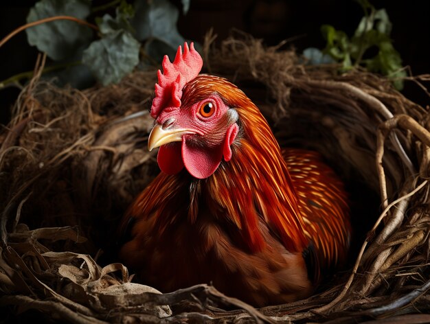 Imagen de pollo generada por Ai