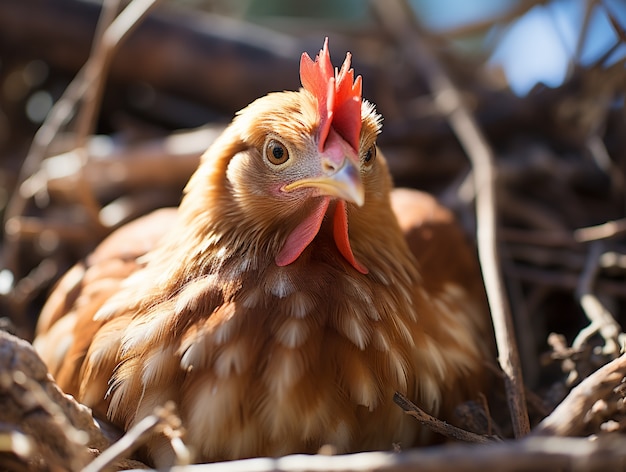 Imagen de pollo generada por Ai