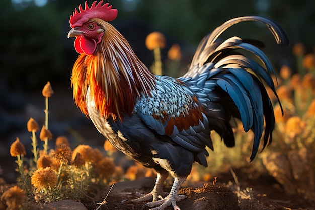 Foto gratuita imagen de pollo generada por ai