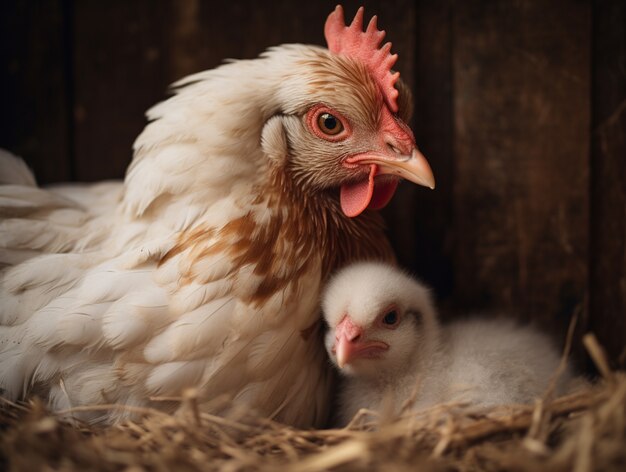 Imagen de pollo generada por Ai