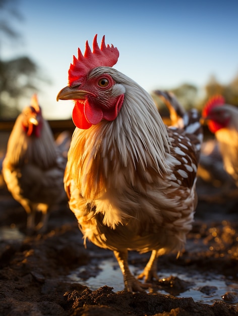 Foto gratuita imagen de pollo generada por ai