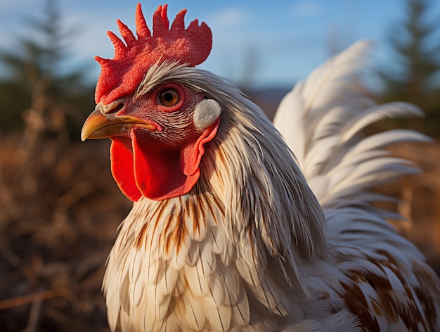 Imagen de pollo generada por Ai