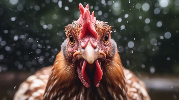 Imagen de pollo generada por Ai