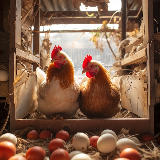 Foto gratuita imagen de pollo generada por ai