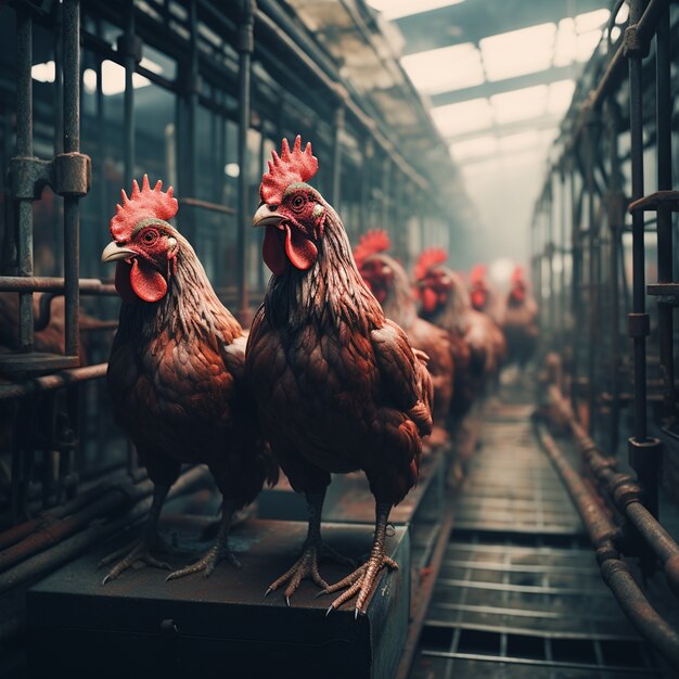 Imagen de pollo generada por Ai