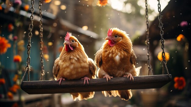 Imagen de pollo generada por Ai