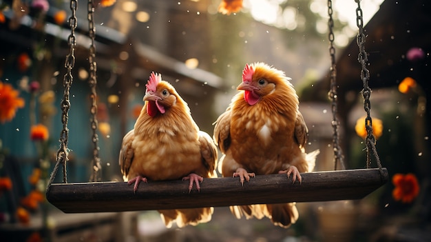 Imagen de pollo generada por Ai