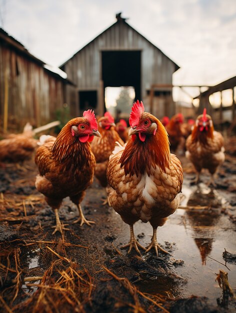 Imagen de pollo generada por Ai