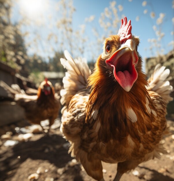 Imagen de pollo generada por Ai