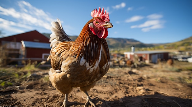 Foto gratuita imagen de pollo generada por ai