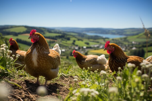 Imagen de pollo generada por Ai