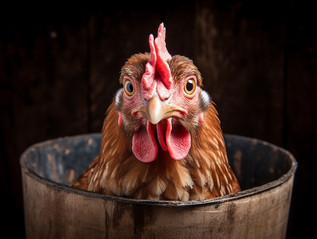 Foto gratuita imagen de pollo generada por ai