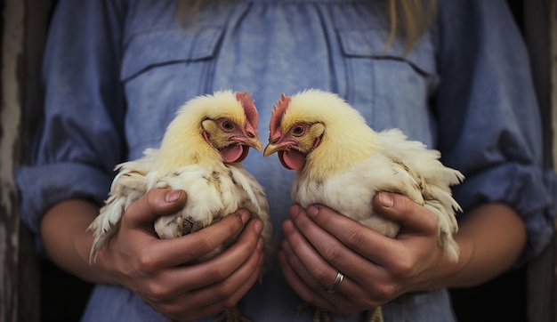 Foto gratuita imagen de pollo generada por ai