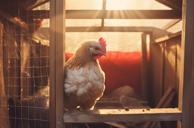 Foto gratuita imagen de pollo generada por ai