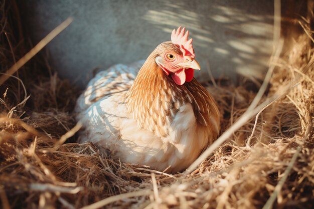 Foto gratuita imagen de pollo generada por ai