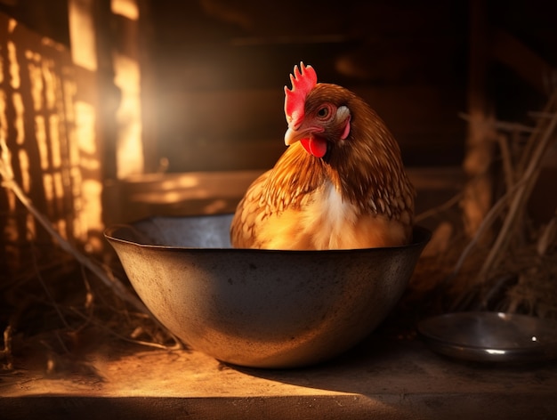 Foto gratuita imagen de pollo generada por ai