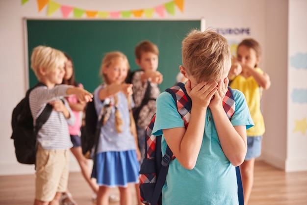 Imagen que muestra la violencia infantil en la escuela.