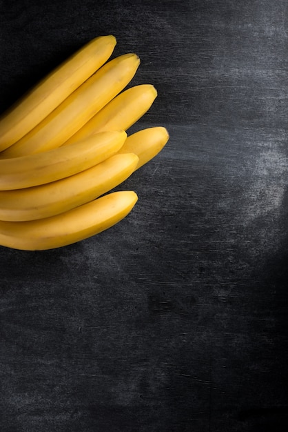 Imagen de la vista superior de plátano fruta
