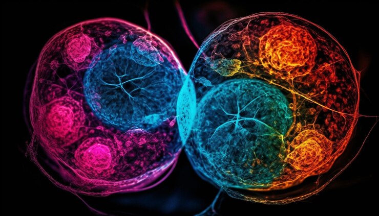 Foto gratuito imágenes ampliadas de microbiología sangre enfermedad tumor cáncer generado por ia