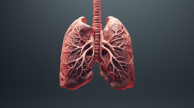 Imágenes anatómicas de los pulmones humanos