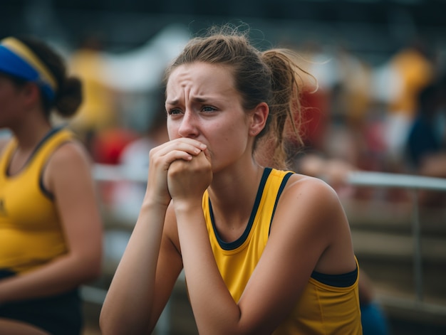 Foto gratuita imágenes inductoras de ansiedad con sentimientos de angustia e inquietud