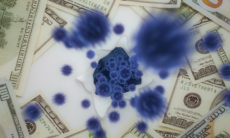 Foto gratuito impacto económico del coronavirus