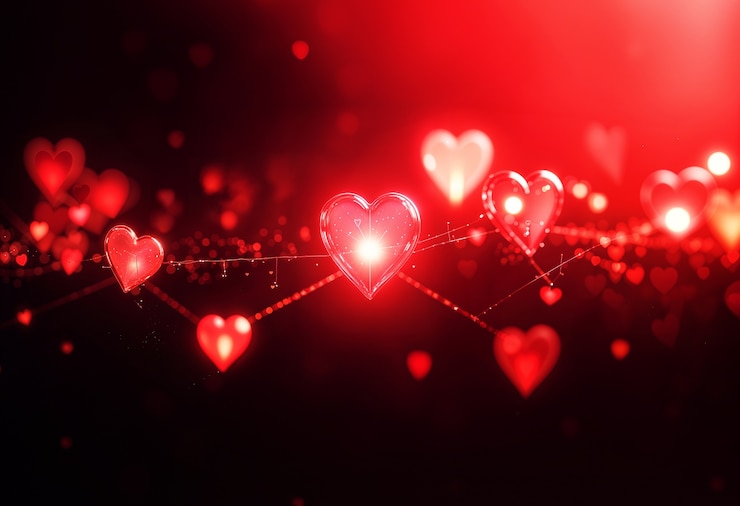 Foto gratuito impresionante corazón de neón brillante