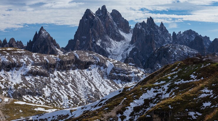 Foto gratuito impresionante foto de la madrugada en los alpes italianos