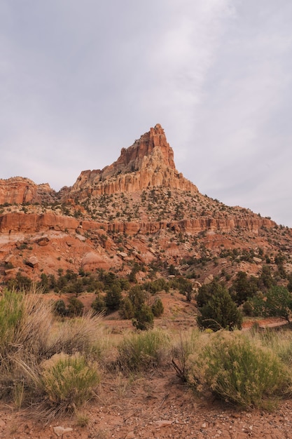 Foto gratuita impresionante foto del parque nacional capitol reef fruita usa