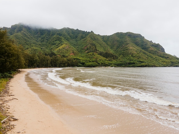 Impresionante paisaje de hawái con el mar