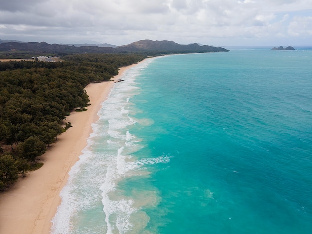 Impresionante paisaje de hawaii con océano