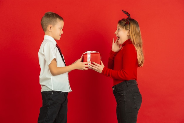 Impresionante regalo. Celebración del día de San Valentín