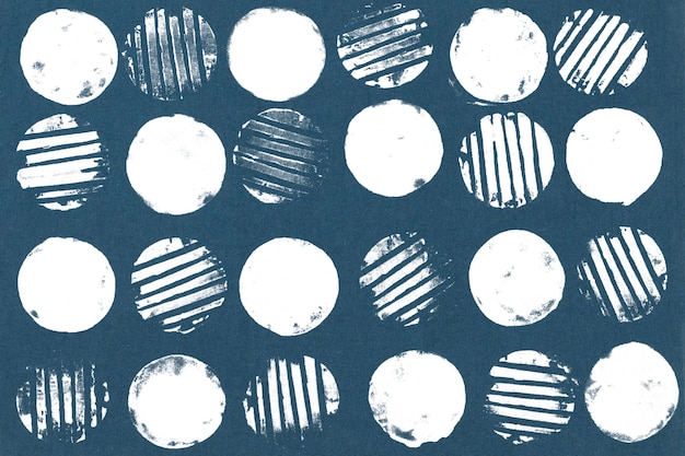 Foto gratuita impresiones de bloques de fondo de patrón de círculo azul
