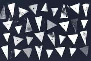 Foto gratuita impresiones de bloques de fondo de patrón de triángulo azul