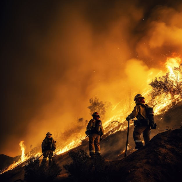 Foto gratuita incendios forestales y sus consecuencias en la naturaleza