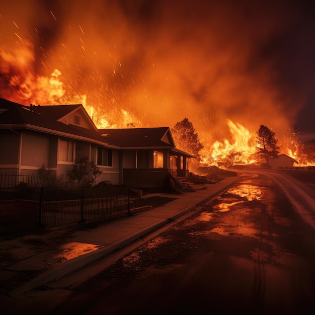 Foto gratuita incendios forestales y sus consecuencias en la naturaleza